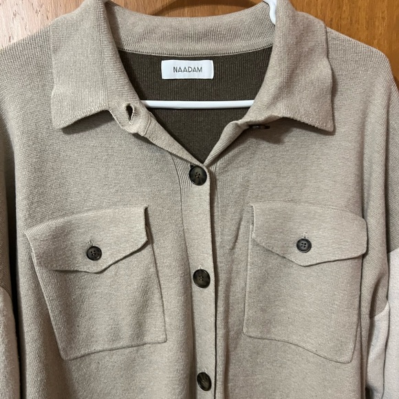 NAADAM Colorblock Cotton Blend Top - Picture 2 of 8